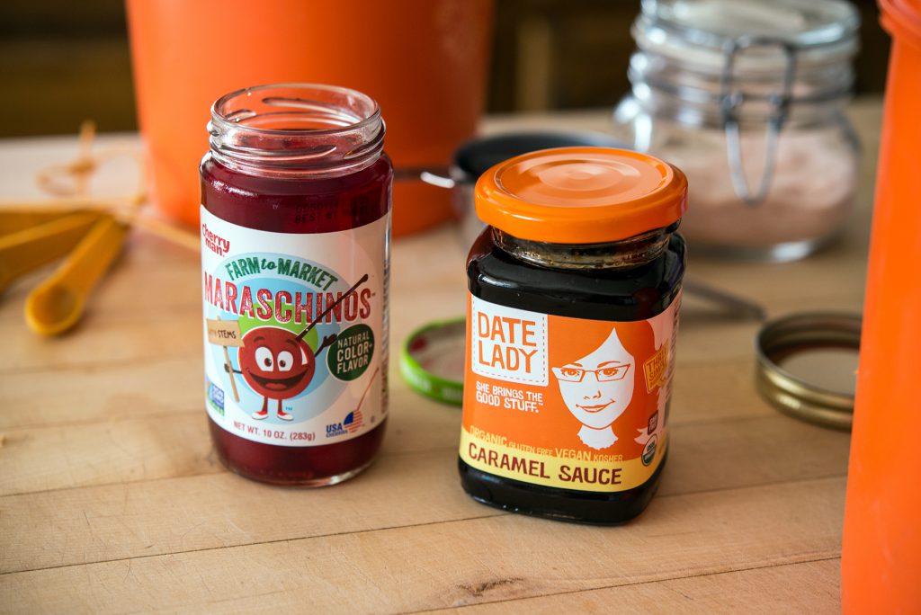 Maraschino Cherries & Date Lady Caramel Sauce