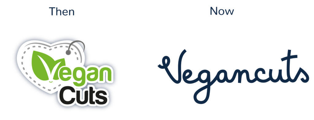 Vegancuts Logo Before After